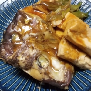 鯛のアラと豆腐の煮物